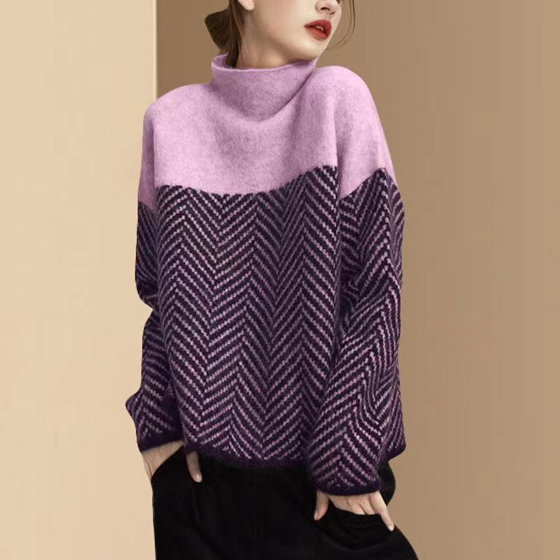 Darcy | Two-Toned Turtleneck Sweater