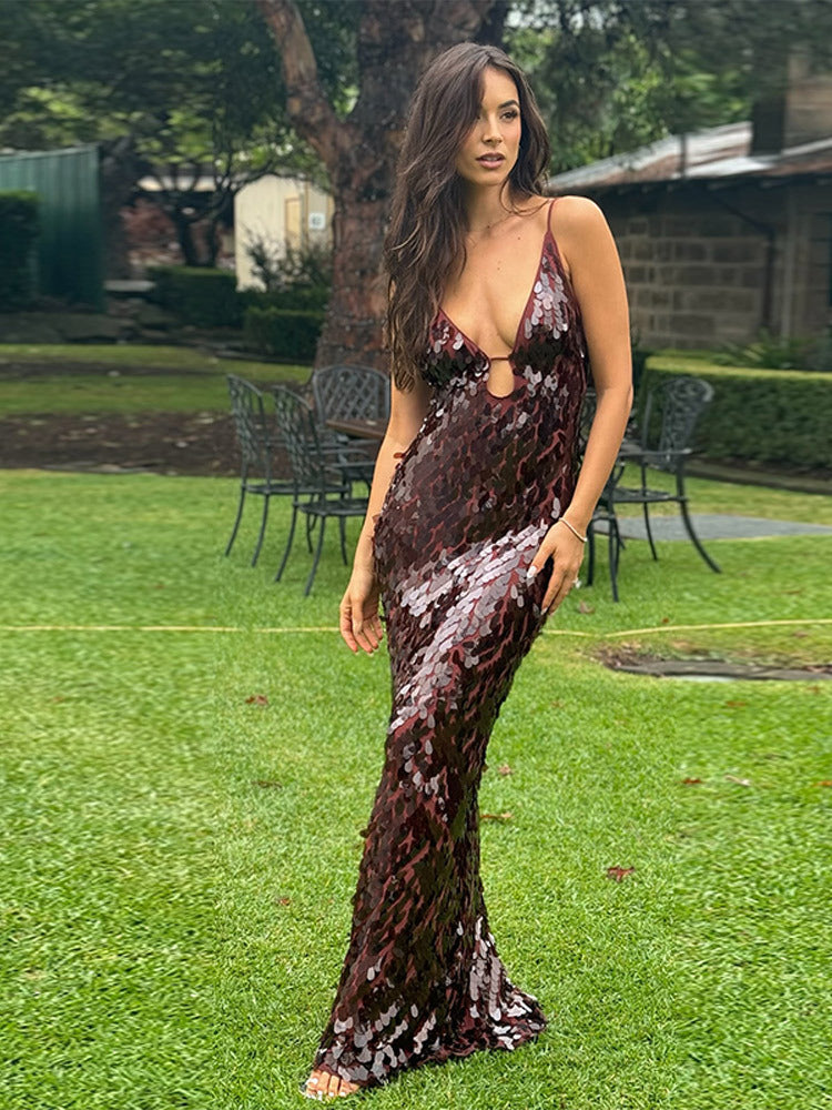 Sequin Maxi Long Dress