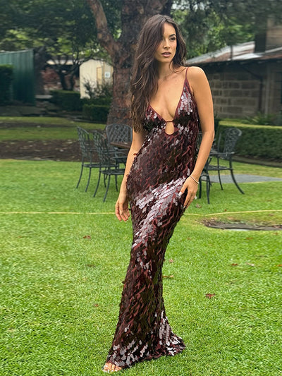 Sequin Maxi Long Dress