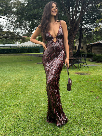 Sequin Maxi Long Dress