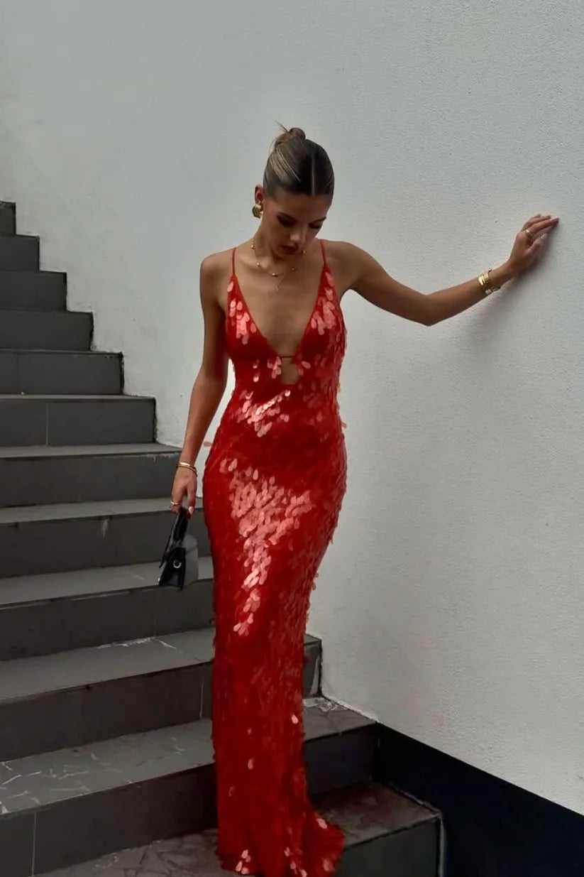 Sequin Maxi Long Dress