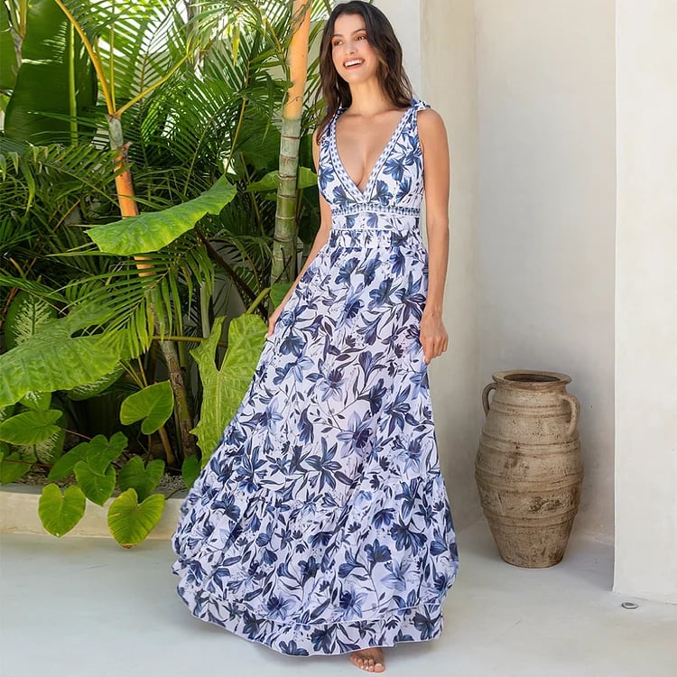 Alice 2-Piece Dress-Swimsuit Set (Royal Blue)