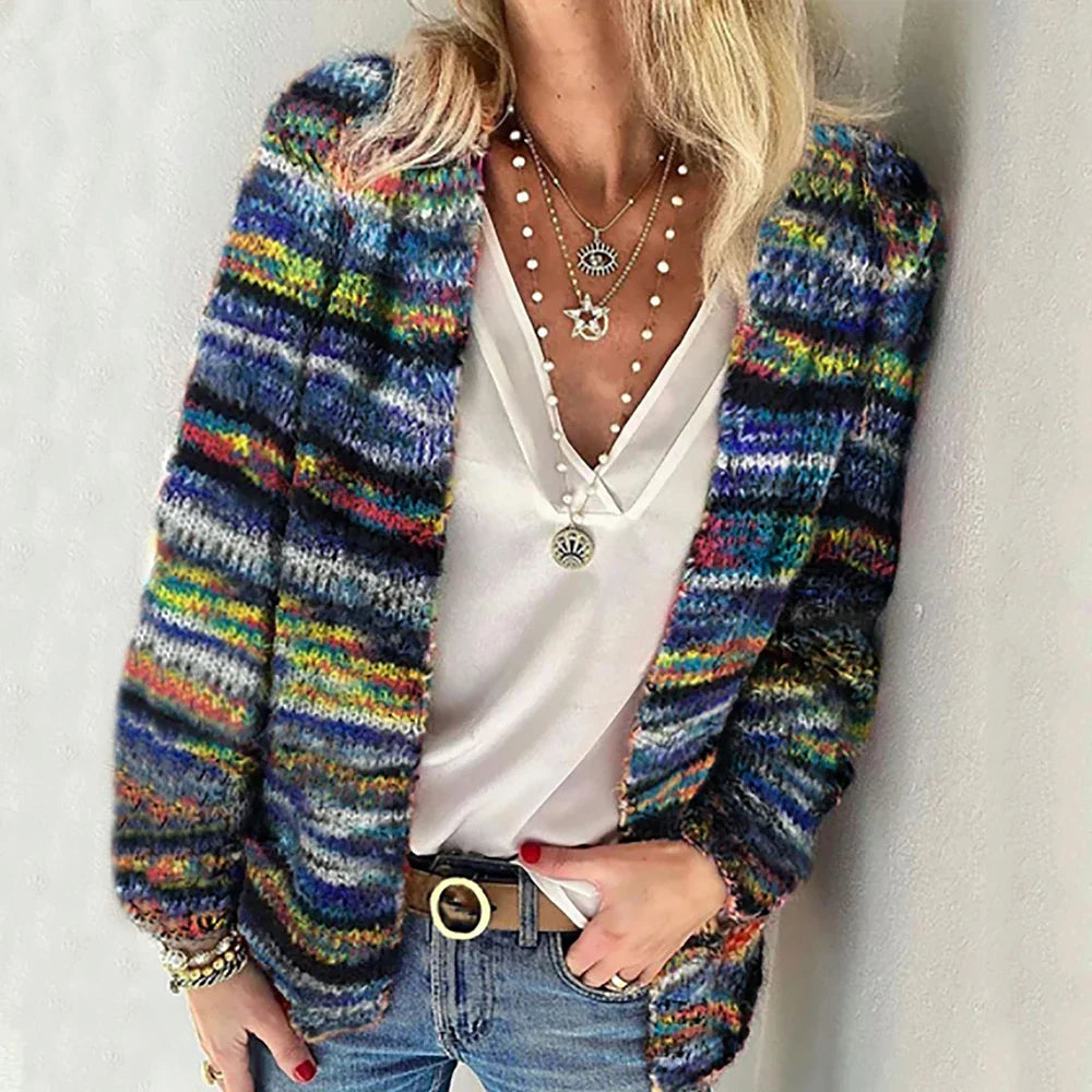 Jamie | Knitted Multicolored Cardigan