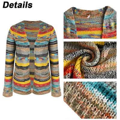 Jamie | Knitted Multicolored Cardigan