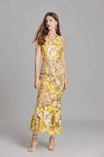 Lucienne | Floral Elegance Dress