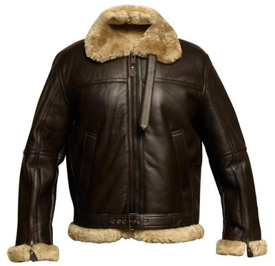 Fernando™ | Premium Shearling Leather Aviator Coat