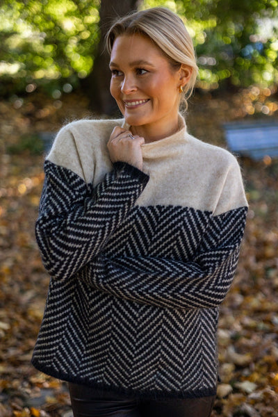 Darcy | Two-Toned Turtleneck Sweater