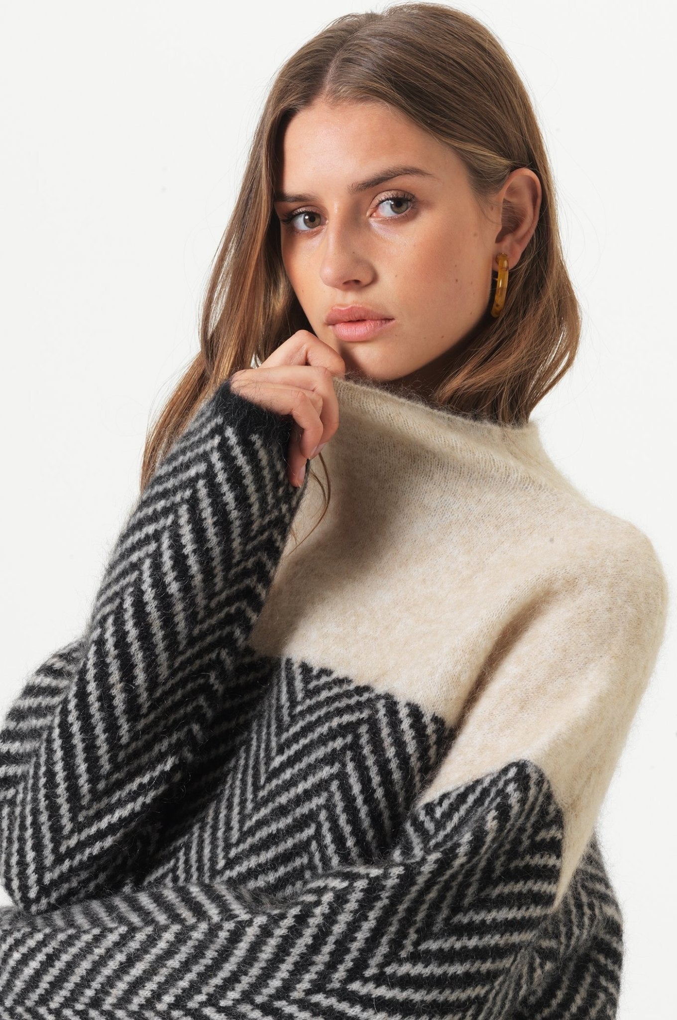 Darcy | Two-Toned Turtleneck Sweater